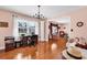 Office featuring a fireplace and chandelier with a window providing plenty of natural light at 7609 Brentwood Dr., Myrtle Beach, SC 29572