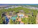 Aerial shot of community amenities with a pool, tennis courts, and playground at 1016 Longwood Bluffs Circle, Murrells Inlet, SC 29576