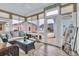 Cozy sunroom featuring wicker furniture, serene views, and lots of natural light at 1016 Longwood Bluffs Circle, Murrells Inlet, SC 29576