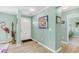 Inviting entryway with wood floors, modern lighting, and a lovely color scheme at 109 Deer Tree Dr., Murrells Inlet, SC 29576