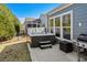 Backyard view of a modern hot tub with steps for easy access and relaxation at 1118 Prescott Circle, Myrtle Beach, SC 29577