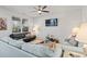 Relaxing living room with stylish furnishings and a mounted flat screen television at 156 Legends Village Loop, Myrtle Beach, SC 29579