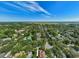 Expansive aerial view showcasing the lush greenery and landscape of the surrounding neighborhood at 201 Broad St., Georgetown, SC 29440