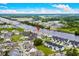 Aerial view of community condos with boat docks and a pool near the Intracoastal Waterway at 218 Landing Rd. # G, North Myrtle Beach, SC 29582