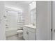 Bathroom featuring a white vanity, tiled floor and shower/tub combination at 227 Walnut Grove Ct., Myrtle Beach, SC 29579