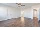 A spacious main bedroom with double doors leading to the ensuite bathroom at 227 Walnut Grove Ct., Myrtle Beach, SC 29579