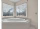 A relaxing tub with natural light from a corner window at 268 Wraggs Ferry Rd., Georgetown, SC 29440