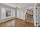 Dining room features hardwood floors, a large bay window and staircase access at 268 Wraggs Ferry Rd., Georgetown, SC 29440