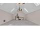 Spacious living room with vaulted ceilings, skylights, and fan at 268 Wraggs Ferry Rd., Georgetown, SC 29440