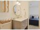 Modern bathroom featuring a sink with fixtures and a view into the bedroom at 306 Oak Lake Circle, North Myrtle Beach, SC 29582