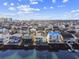 Aerial view of coastal community with waterway access and views of the beach and ocean at 314 58Th Ave. N, North Myrtle Beach, SC 29582