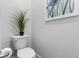 White toilet adorned with a plant and a framed picture creating a calming bathroom aesthetic at 315 Sandridgebury Dr. # 70, Little River, SC 29566