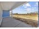 Outdoor living area overlooking future backyard at 3372 Gurley Rd., Loris, SC 29569