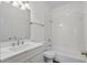 Bathroom with shower-tub and sink with a white marble-look countertop and vanity at 4350 Goude St., Murrells Inlet, SC 29576