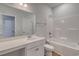 A clean bathroom showcases a vanity with a sink and a shower-tub combo at 491 Wagner Cir., Conway, SC 29526