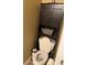 Toilet with overhead storage at 6500 Colonial Dr. # 2, Myrtle Beach, SC 29572