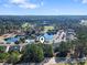 An aerial view of the property and surrounding area with water views and golf course at 1081 Blue Stem Dr. # 35-B, Pawleys Island, SC 29585