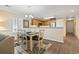 Dining area adjacent to kitchen, offering a convenient and functional layout for modern living at 1081 Blue Stem Dr. # 35-B, Pawleys Island, SC 29585