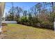 Spacious backyard featuring a white fence and lush greenery, offering privacy and a serene outdoor space at 1108 Inlet View Dr., North Myrtle Beach, SC 29582