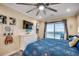 Comfortable bedroom with an amazing view of the ocean and private access to the balcony at 1417 S Ocean Blvd. # 202, Surfside Beach, SC 29575