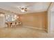 Living area leading to kitchen and dining area featuring ceiling fan at 1424 Glenns Bay Rd. # 1424, Myrtle Beach, SC 29575