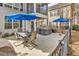 Outdoor patio featuring hot tub, dining table and grill for backyard entertainment at 1424 Powhaton Dr., Myrtle Beach, SC 29577