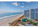 Breathtaking aerial view of the resort, the ocean, and the beach at 158 Seawatch Dr. # 1112, Myrtle Beach, SC 29572