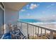 Relax on the balcony with comfortable seating and enjoy breathtaking ocean views at 158 Seawatch Dr. # 1112, Myrtle Beach, SC 29572