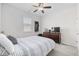 Bedroom view highlighting modern design, a ceiling fan and bright natural light at 2815 Eclipse Dr., Myrtle Beach, SC 29577