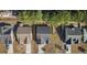 Aerial view of houses showing roof lines, driveways, and well-maintained yards at 357 Cabo Loop, Myrtle Beach, SC 29588