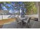 Backyard patio with a dining table and chairs, and a closed black umbrella at 357 Cabo Loop, Myrtle Beach, SC 29588