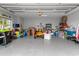 Large garage with an epoxy floor, space for multiple cars and storage at 405 Palo Verde Dr., Myrtle Beach, SC 29579