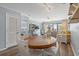 Inviting dining area adjacent to the living room, with seating for four and views of the water at 4601 N Ocean Blvd. # 203, North Myrtle Beach, SC 29582