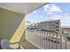 Balcony view featuring the road, nearby buildings, and the coastline at 4801 N Ocean Blvd. # 3E, North Myrtle Beach, SC 29582