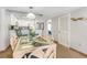 Dining room with a glass table, wicker chairs, and access to the kitchen at 5308 N Ocean Blvd. # 714, Myrtle Beach, SC 29577