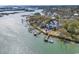 Aerial view of several homes on the water with docks and other water features at 534 South Creekside Dr., Murrells Inlet, SC 29576