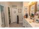 Bright bathroom with double sinks, ample counter space, and a tiled shower at 537 Botany Loop # 537, Murrells Inlet, SC 29576