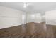 Spacious living room featuring hardwood floors, neutral paint, and a ceiling fan at 591 Meadowgrass Ct., Myrtle Beach, SC 29588