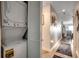 Efficient laundry area with stacked washer and dryer unit, and a hallway view at 126 N Waccamaw Dr. # 203, Garden City Beach, SC 29576