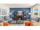 Tastefully decorated living room with comfortable seating, modern decor and a view to the outside at 1431 Porchfield Dr., Conway, SC 29526