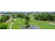 Aerial view of the community golf course and pond at 1500 Cenith Dr. # C-103, North Myrtle Beach, SC 29582