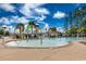 A community splash pad featuring a zero entry pool, and palm trees at 1749 Culbertson Ave. # 1749, Myrtle Beach, SC 29577