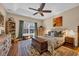 Spacious bedroom with a patterned rug, a ceiling fan, and a window at 2019 Balfour Ct. # L4, Myrtle Beach, SC 29575