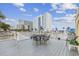 The balcony shows seating with a view of the city at 2600 S Ocean Blvd. # 215, Myrtle Beach, SC 29577