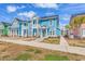 Row of townhouses with blue siding and a covered porch at 3534 Pampas Dr. # 505, Myrtle Beach, SC 29577
