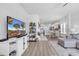 Bright and airy living space with modern furniture and an open-concept design to dining area at 3534 Pampas Dr. # 505, Myrtle Beach, SC 29577