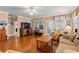 Comfortable living room with hardwood floors and media center at 4306 Windy Heights Dr., North Myrtle Beach, SC 29582