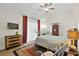Inviting bedroom with a comfortable bed, warm curtains, and stylish furnishings, perfect for relaxation and rest at 4856 Bermuda Way N, Myrtle Beach, SC 29577