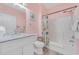 Charming bathroom with granite countertop, tub-shower combination, and colorful accents at 5825 Catalina Dr. # 531, North Myrtle Beach, SC 29582