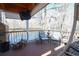 Back porch with comfortable seating overlooking a serene waterfront view, cozy retreat at 5865 Creekside Dr., Myrtle Beach, SC 29588